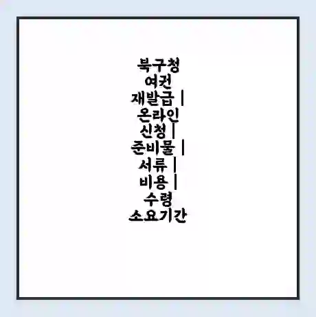 북구청 여권 재발급 | 온라인 신청 | 준비물 | 서류 | 비용 | 수령 소요기간