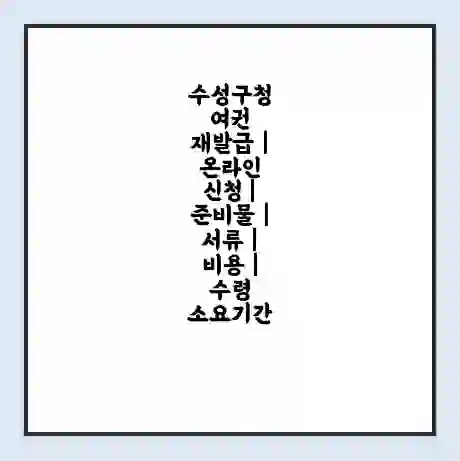수성구청 여권 재발급 | 온라인 신청 | 준비물 | 서류 | 비용 | 수령 소요기간