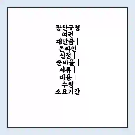 광산구청 여권 재발급 | 온라인 신청 | 준비물 | 서류 | 비용 | 수령 소요기간