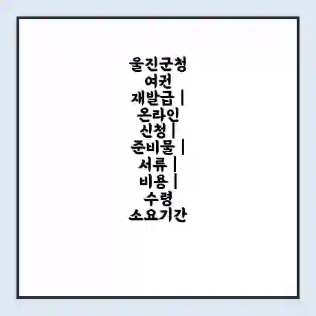 울진군청 여권 재발급 | 온라인 신청 | 준비물 | 서류 | 비용 | 수령 소요기간