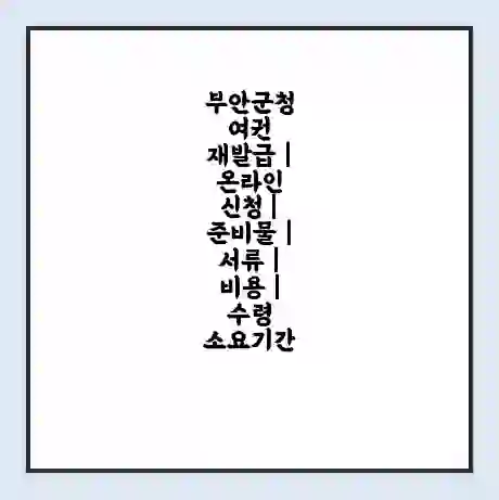 부안군청 여권 재발급 | 온라인 신청 | 준비물 | 서류 | 비용 | 수령 소요기간